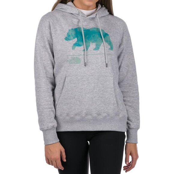 The North Face Womens Bearscape 2 Pullover Hoodie Light Grey Heather Small - Picture 1 of 6